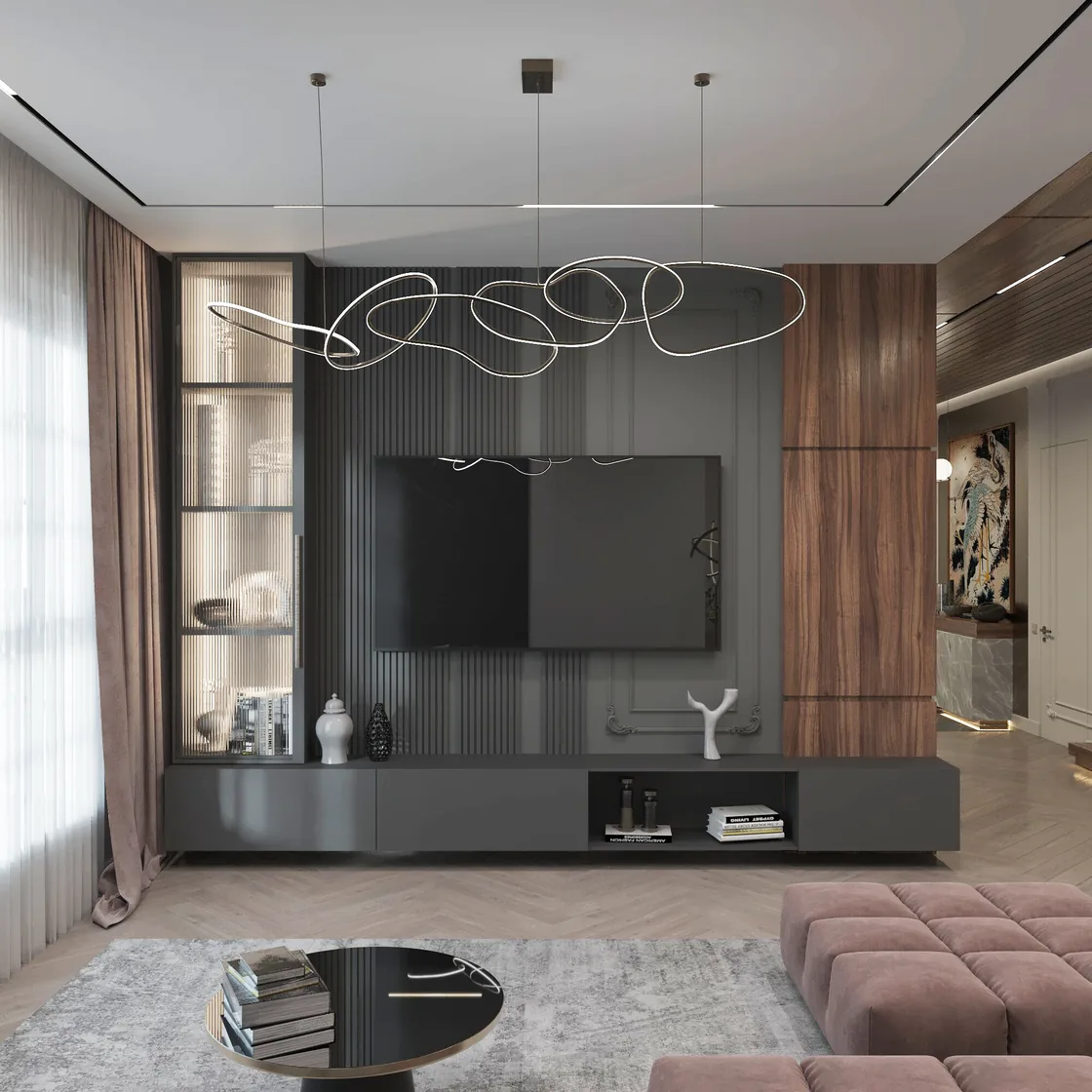 Интерьер, отрендеренный в 3ds Max с Corona