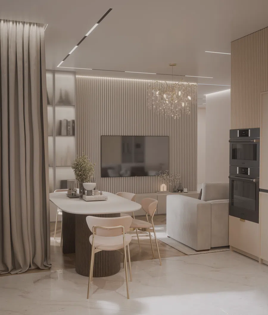 Интерьерная визуализация — рендер, автор Михаил Изотов, перенесён из 3ds Max в Blender Cycles с помощью NodeFlow Platform