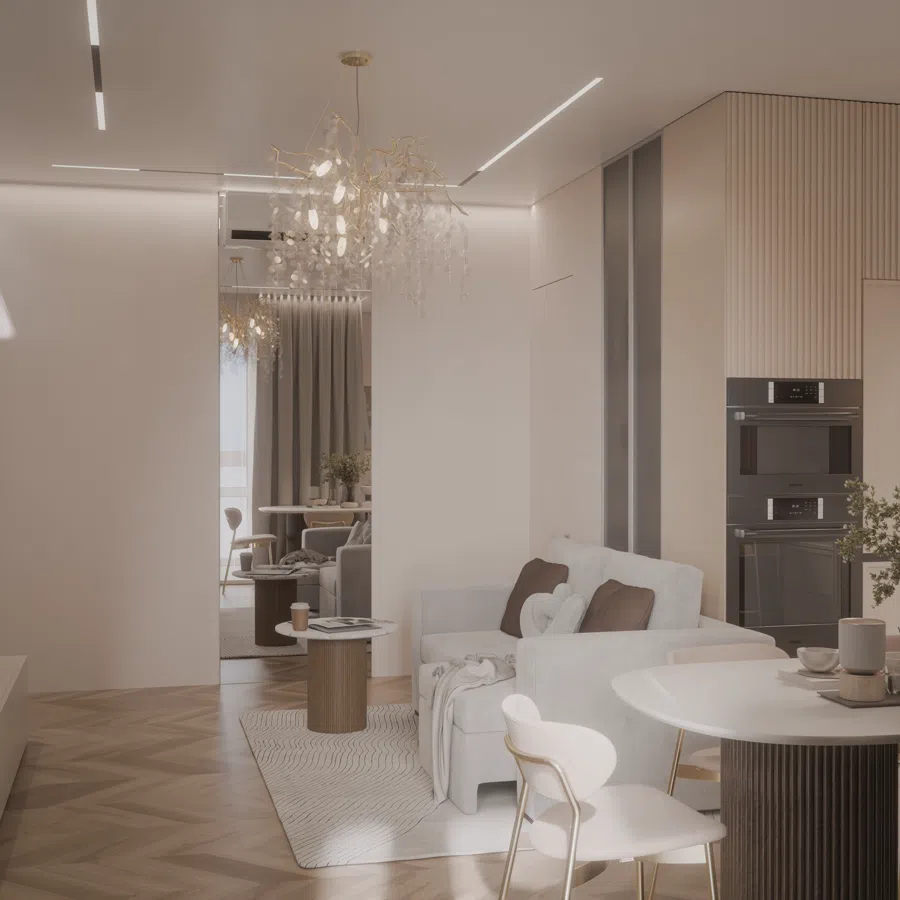 Интерьерная визуализация — рендер, автор Михаил Изотов, перенесён из 3ds Max в Blender Cycles с помощью NodeFlow Platform