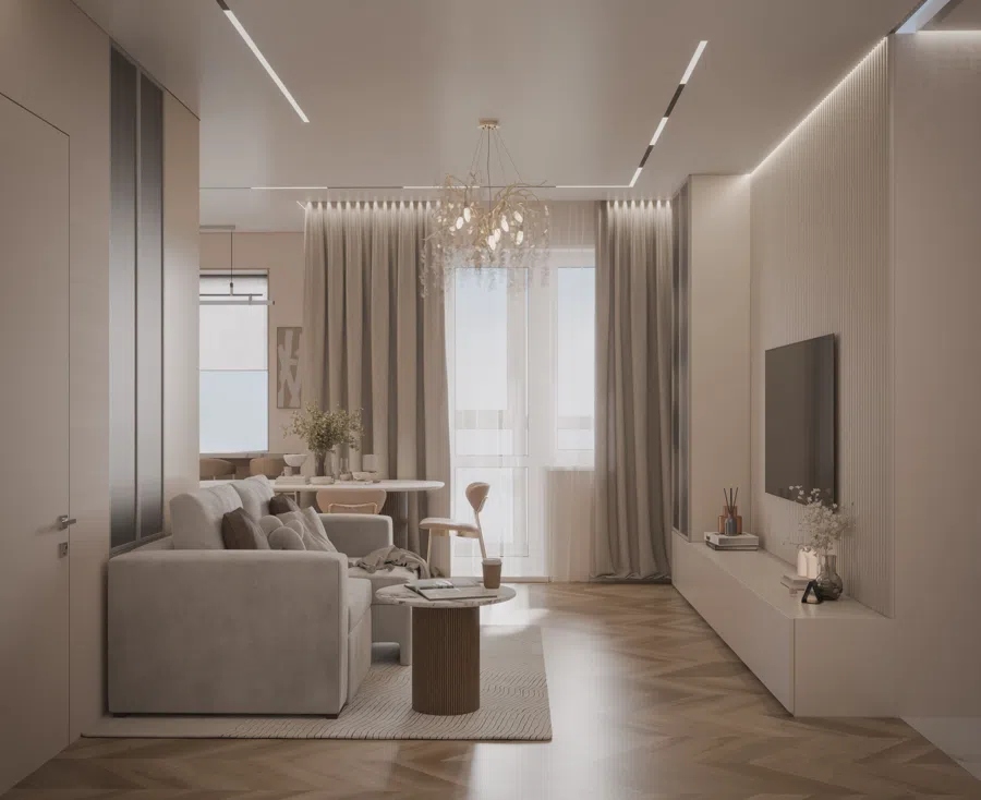 Интерьерная визуализация — рендер, автор Михаил Изотов, перенесён из 3ds Max в Blender Cycles с помощью NodeFlow Platform