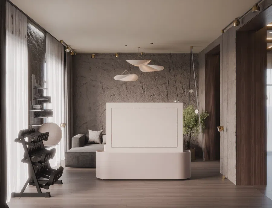 Интерьерная визуализация — рендер, автор Михаил Изотов, перенесён из 3ds Max в Blender Cycles с помощью NodeFlow Platform