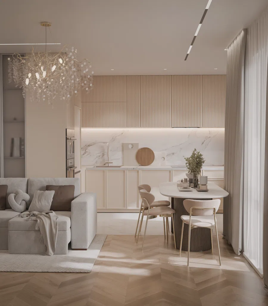 Интерьерная визуализация — рендер, автор Михаил Изотов, перенесён из 3ds Max в Blender Cycles с помощью NodeFlow Platform
